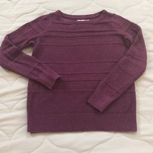 Loft Fair Isle knit Pattern Plum Colored Sweater